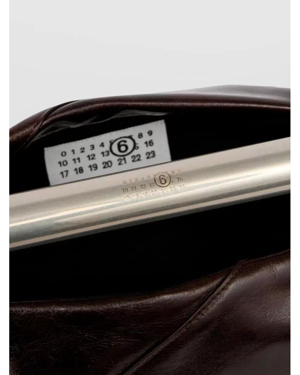MM6 by Maison Margiela Brown Japanese Leather Clutch Bag