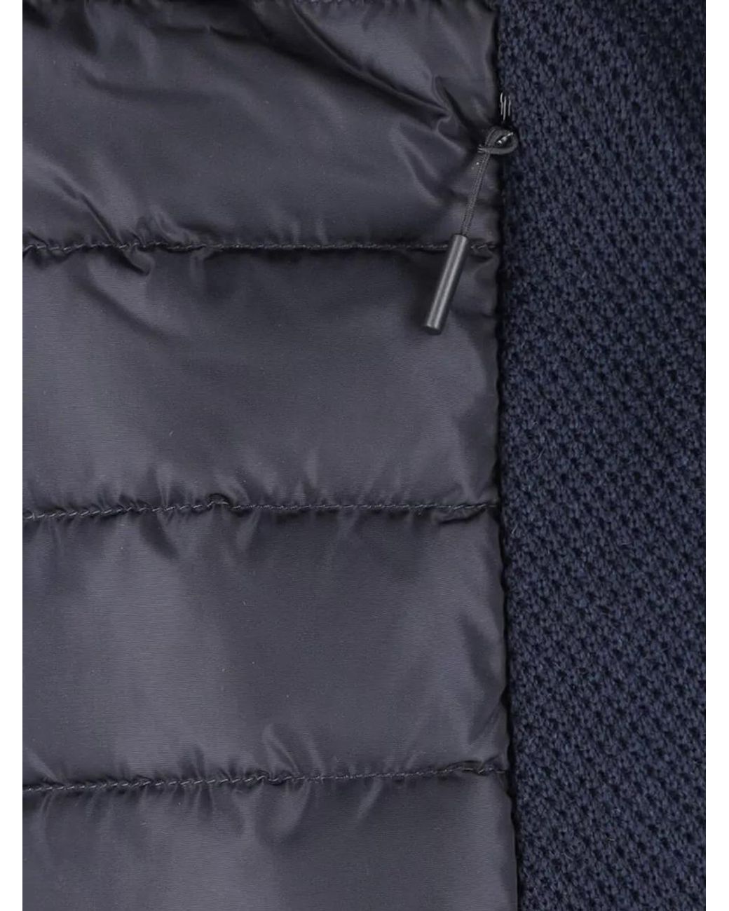 Canada Goose Blue Wool Quilted Zip-Up Jacket for men
