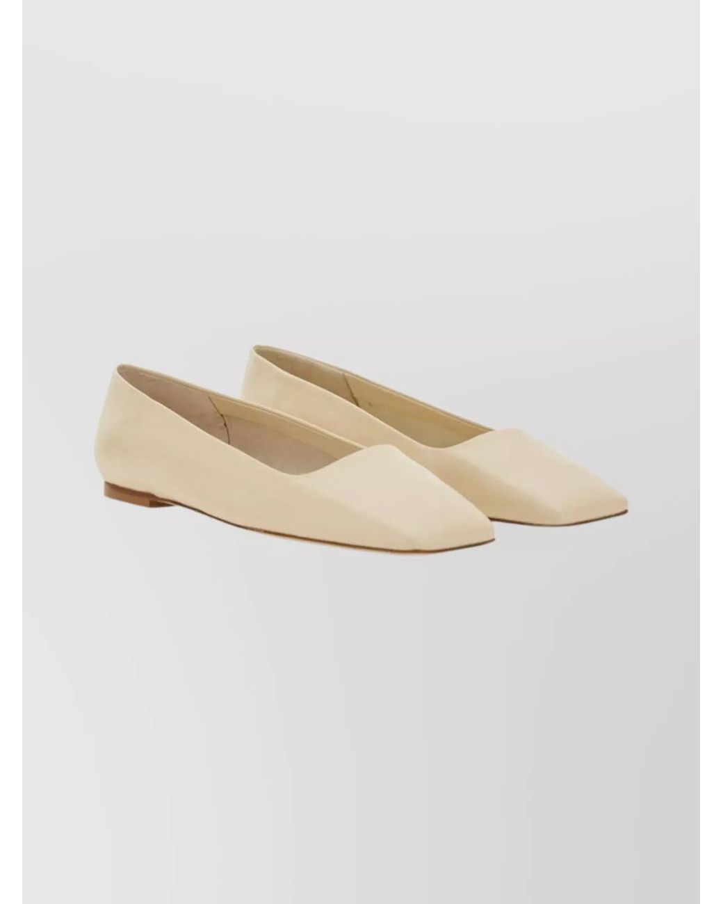Aeyde Natural Leather Ballerina Shoes