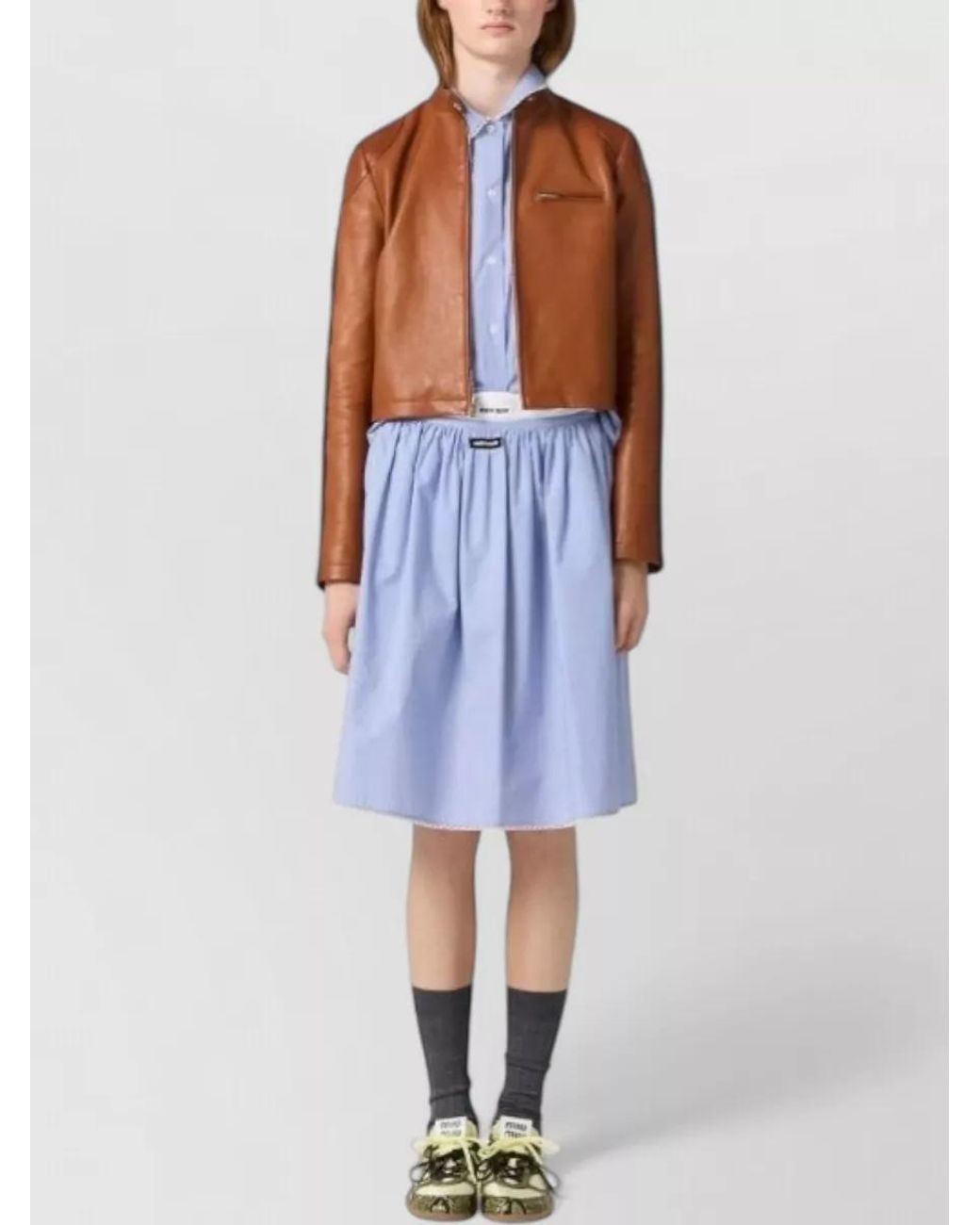 Miu Miu Brown Leather Jacket