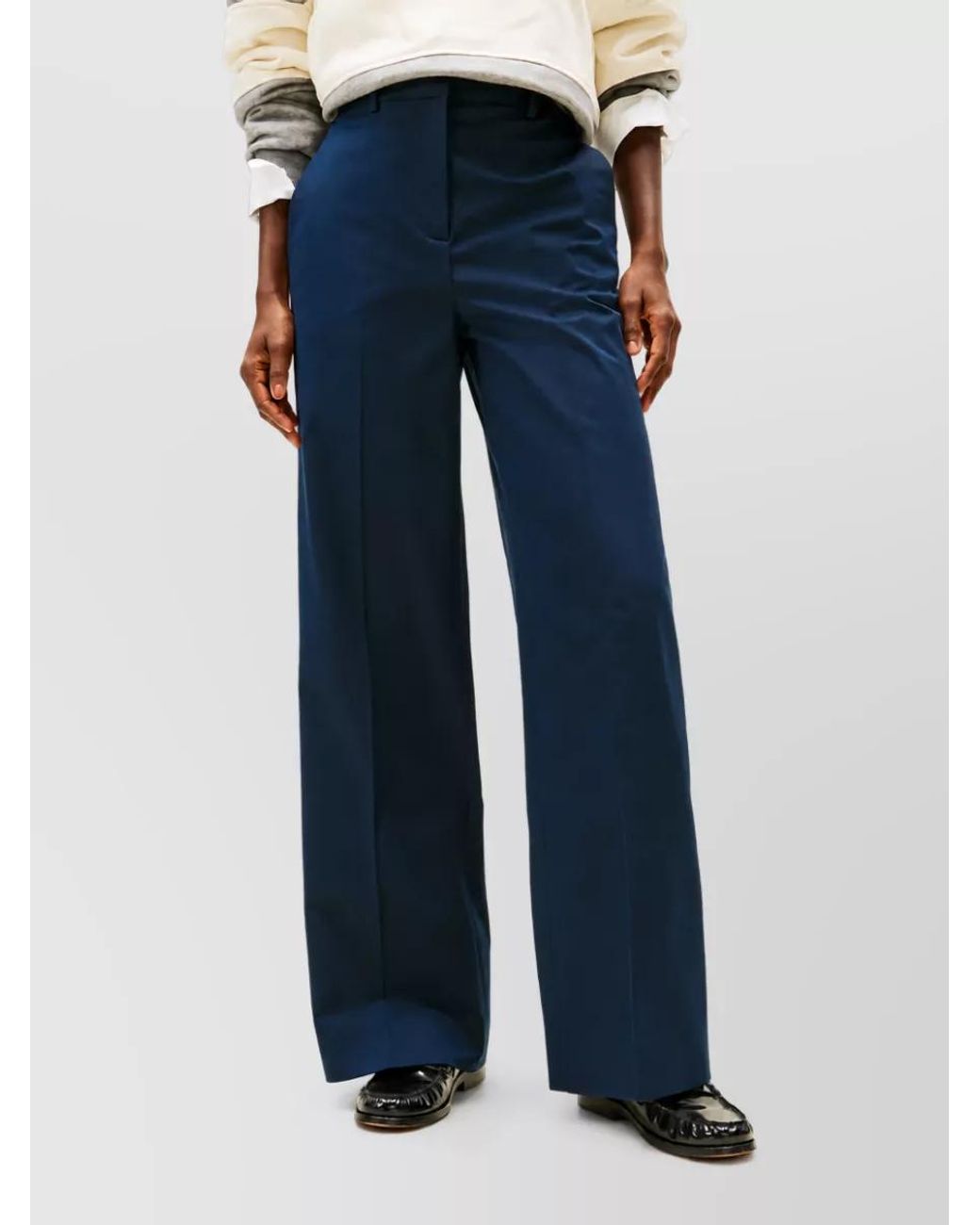 Tommy Hilfiger Blue Wide-Leg Trousers
