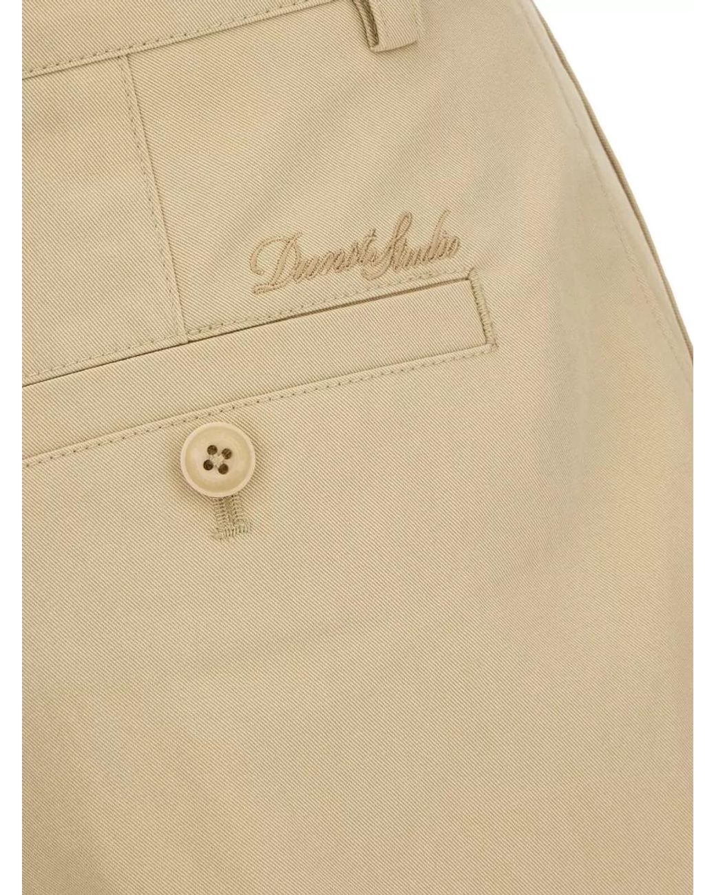 DUNST Natural Cropped Bermuda Shorts