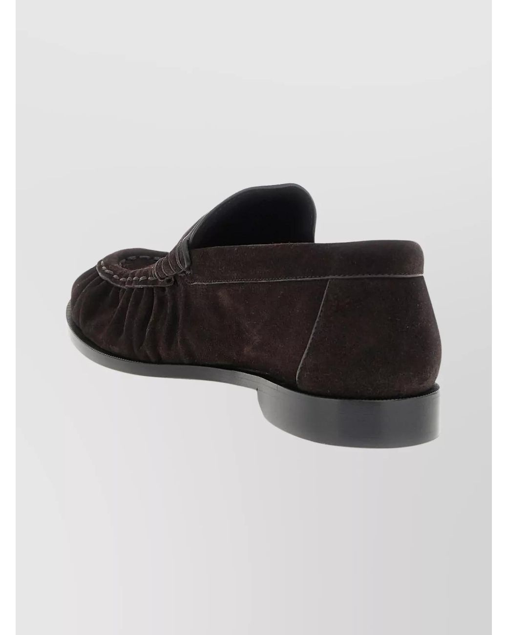Saint Laurent Black Suede Penny Loafers