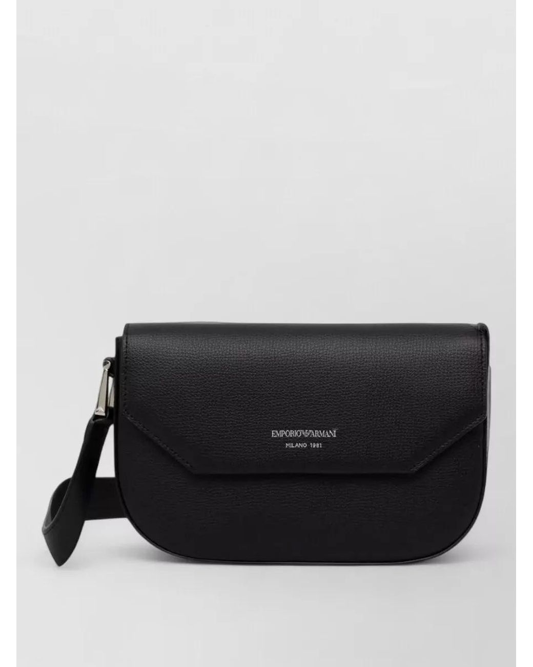 Emporio Armani Black Leather Belt Bag