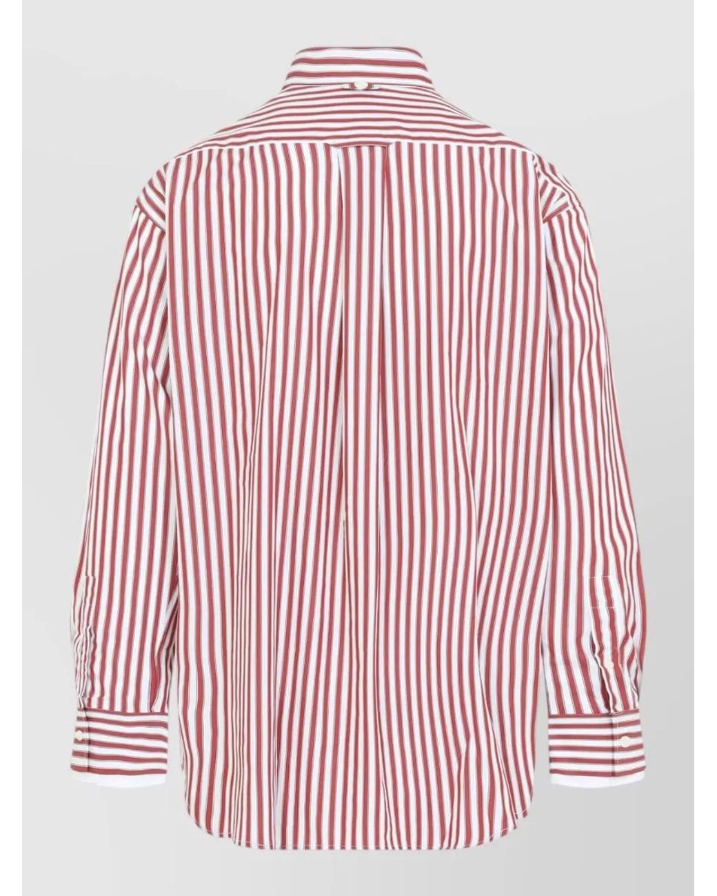AMI Pink Striped Oversized Cotton Shirt for men