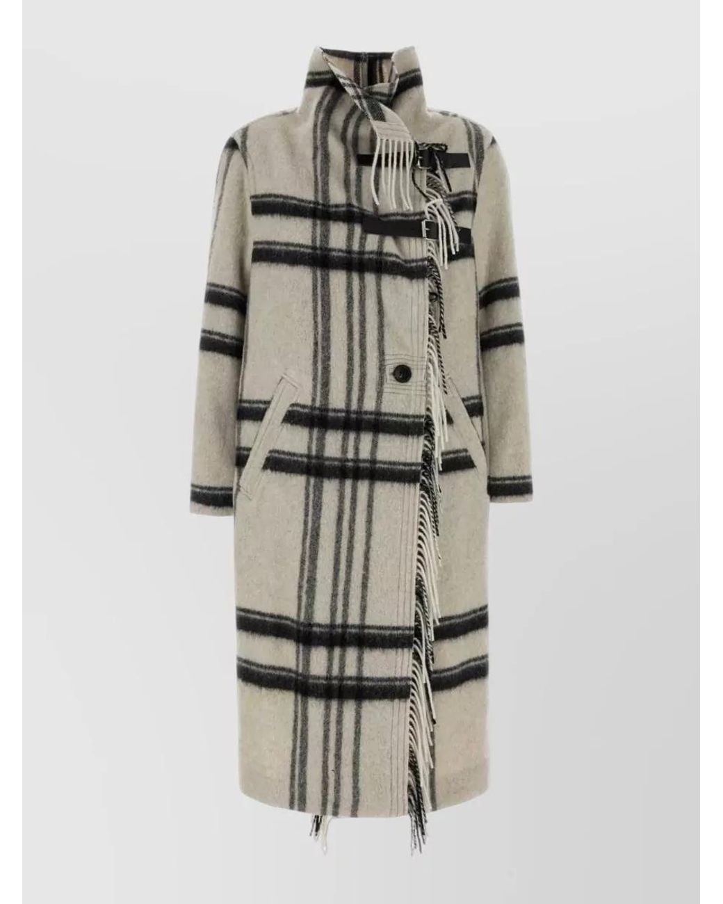 Isabel Marant Gray Embroidered Wool Coat