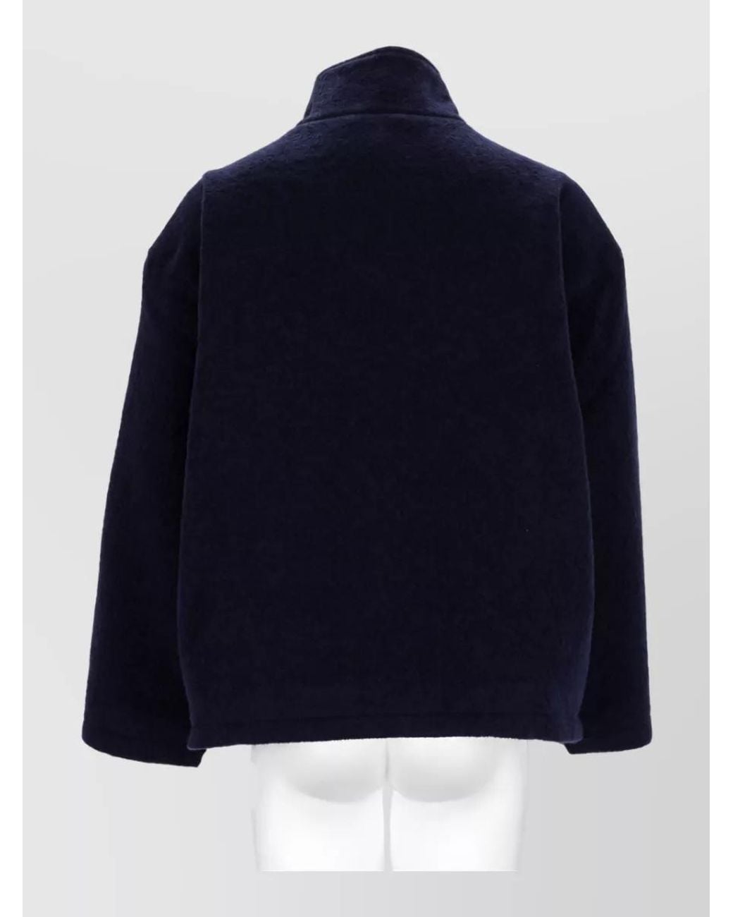 YMC Blue Virgin Wool Padded Coat for men