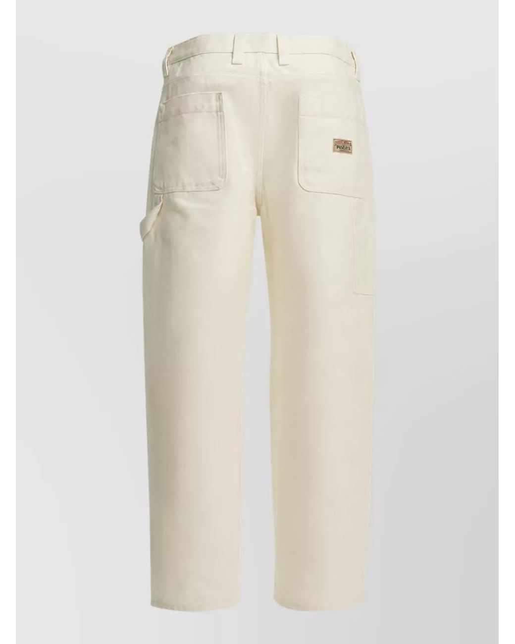 Stussy White Cotton Straight-Leg Trousers for men