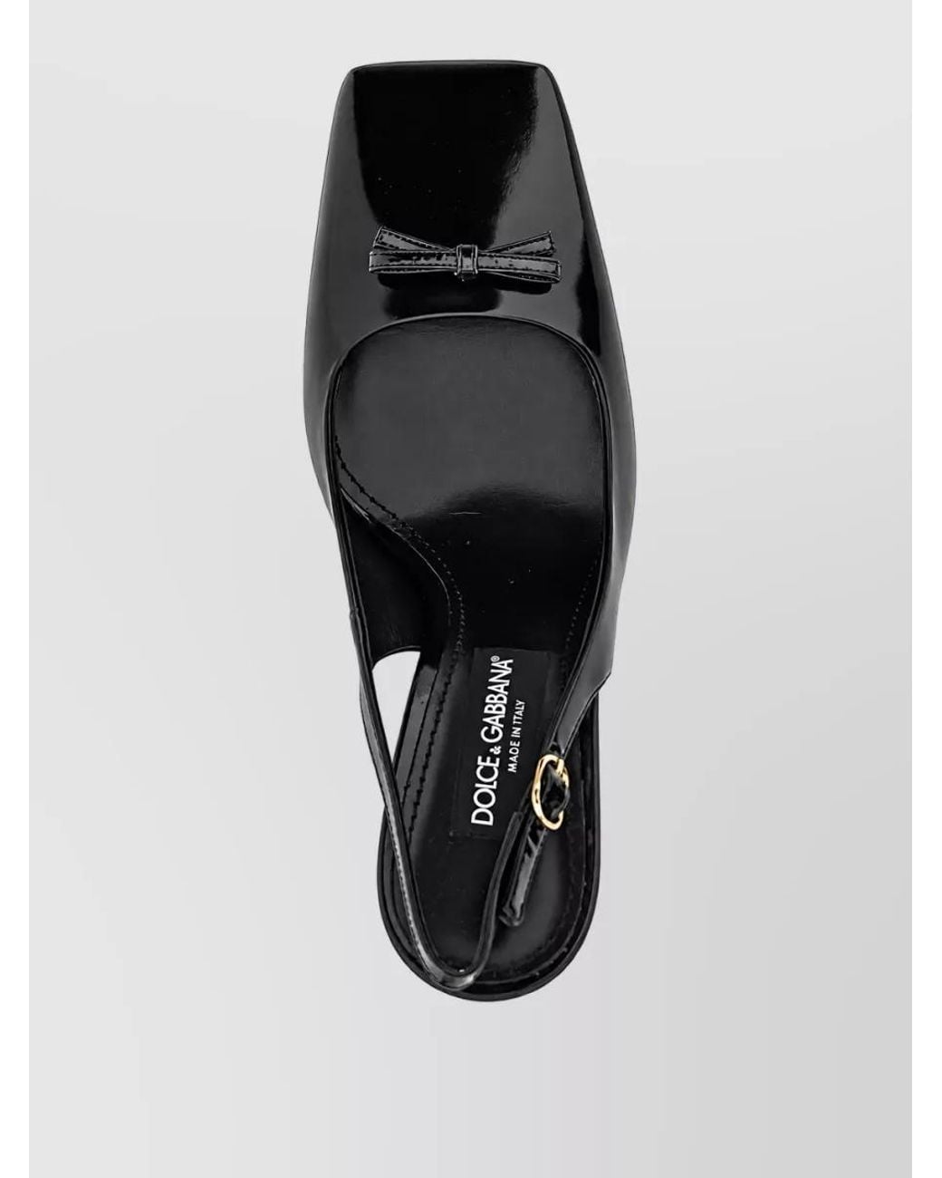 Dolce & Gabbana White Leather Slingback Mules