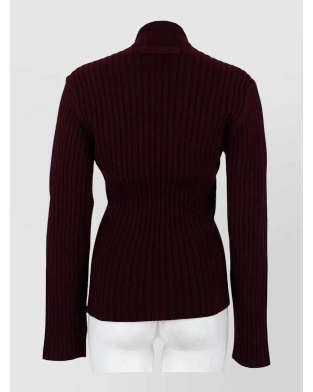 Victoria Beckham Purple Cashmere-Blend Ribbed Slim-Fit Jumper