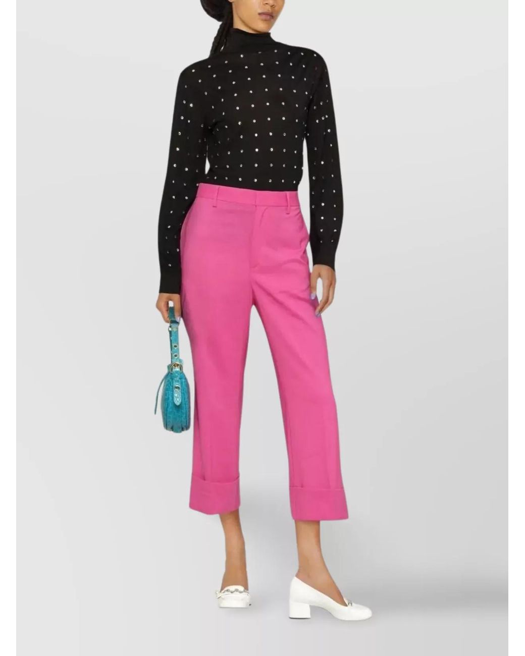 DSquared² Pink Cropped Trousers