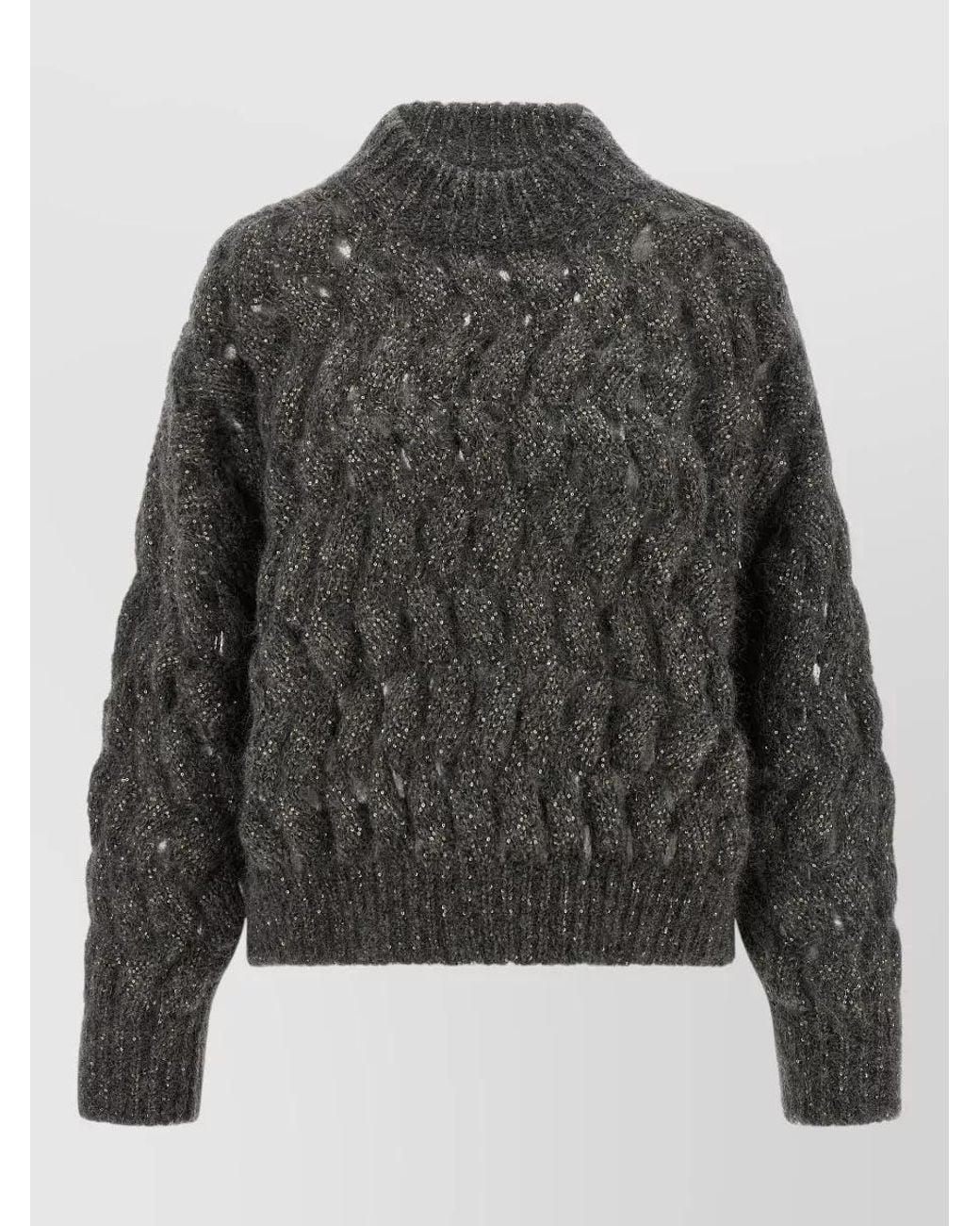 Brunello Cucinelli Gray Wool Cardigan