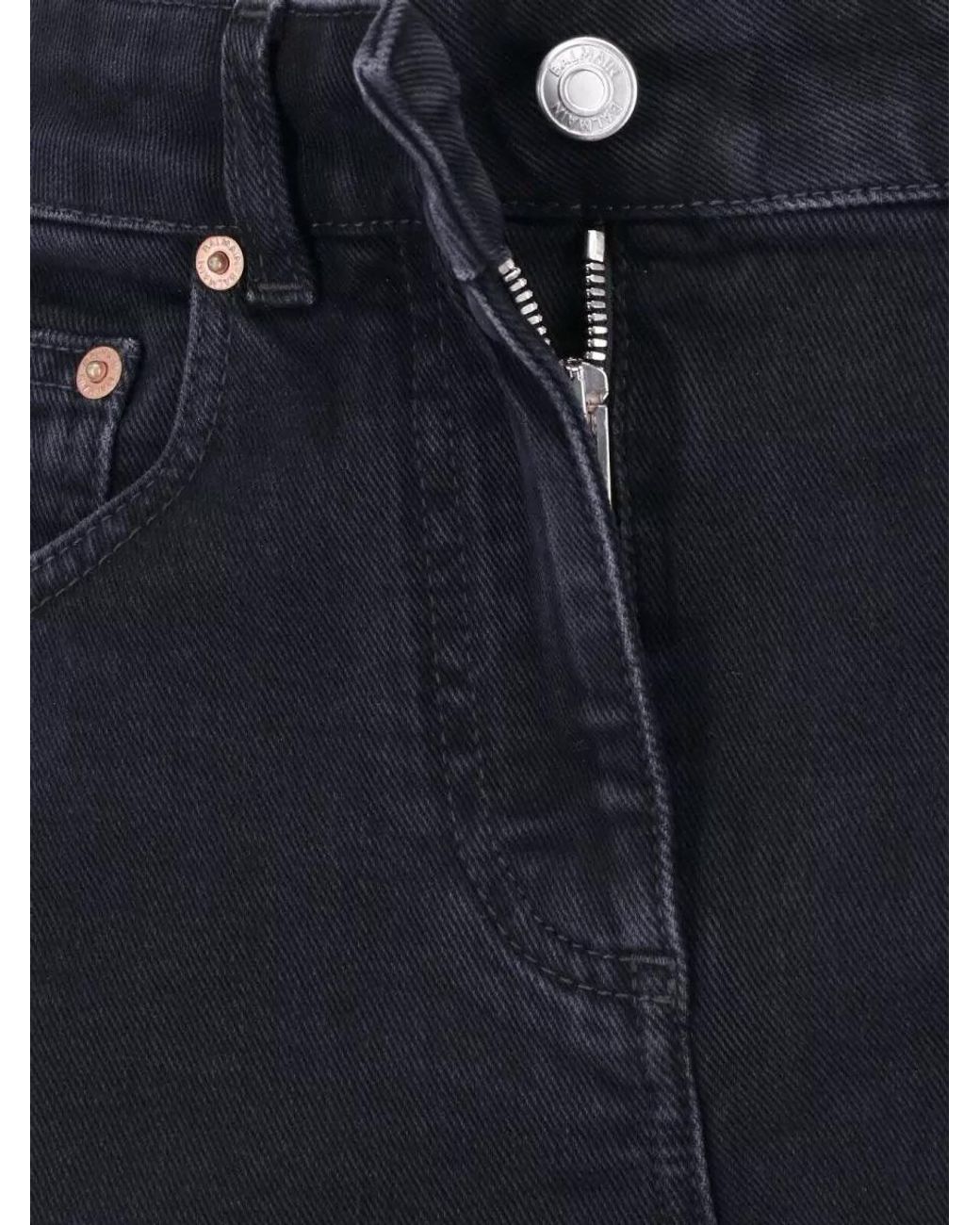 Balmain Blue Straight-Leg Jeans