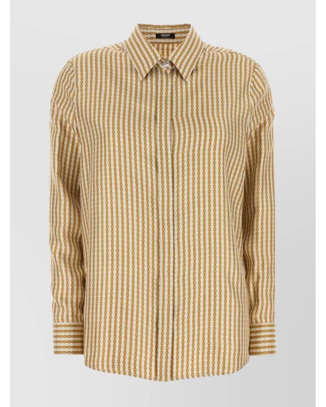 Versace Natural Silk Printed Shirt for men