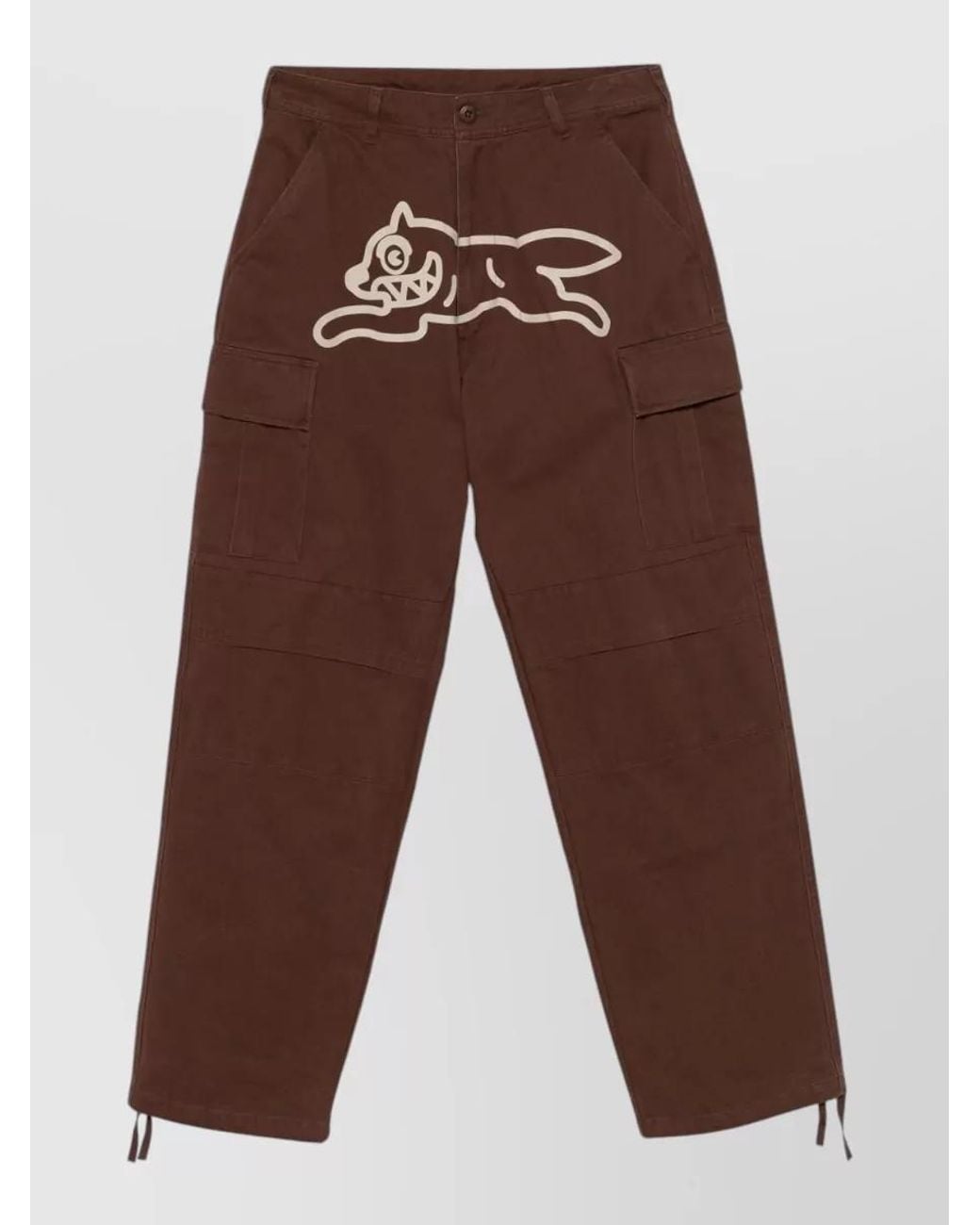 ICECREAM Brown Cotton Cargo Shorts for men