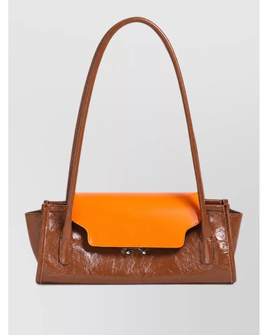 Marni Orange Leather Shoulder Bag