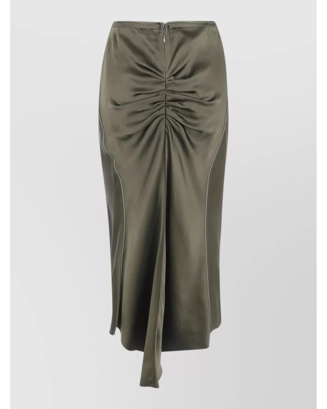 Victoria Beckham Green High-Waisted Skirt