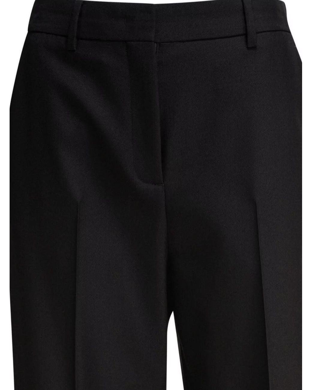 Valentino Black Virgin Wool Straight-Leg Tailored Trousers