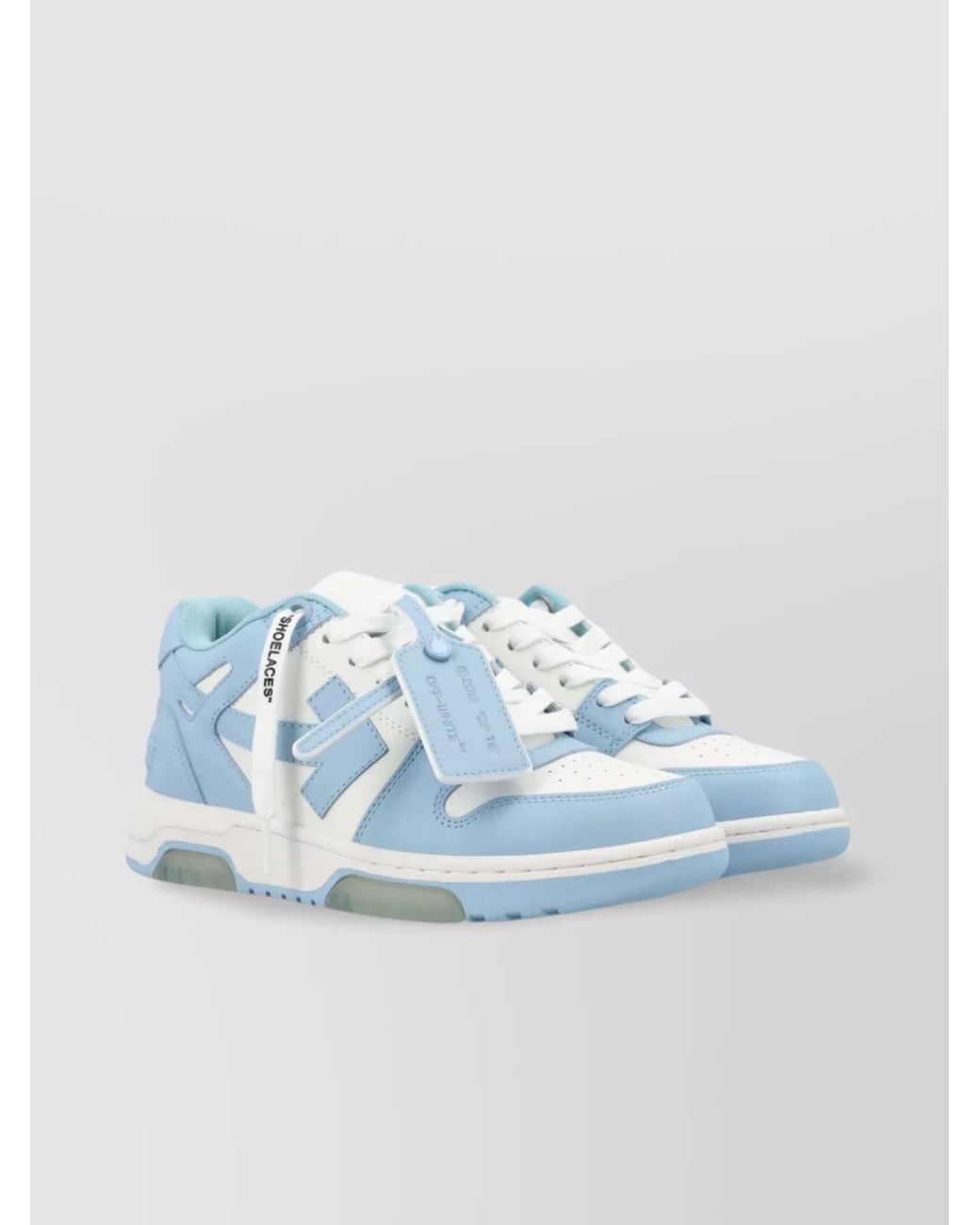 Off-White c/o Virgil Abloh Blue Leather Out Of Office Low-Top Sneakers