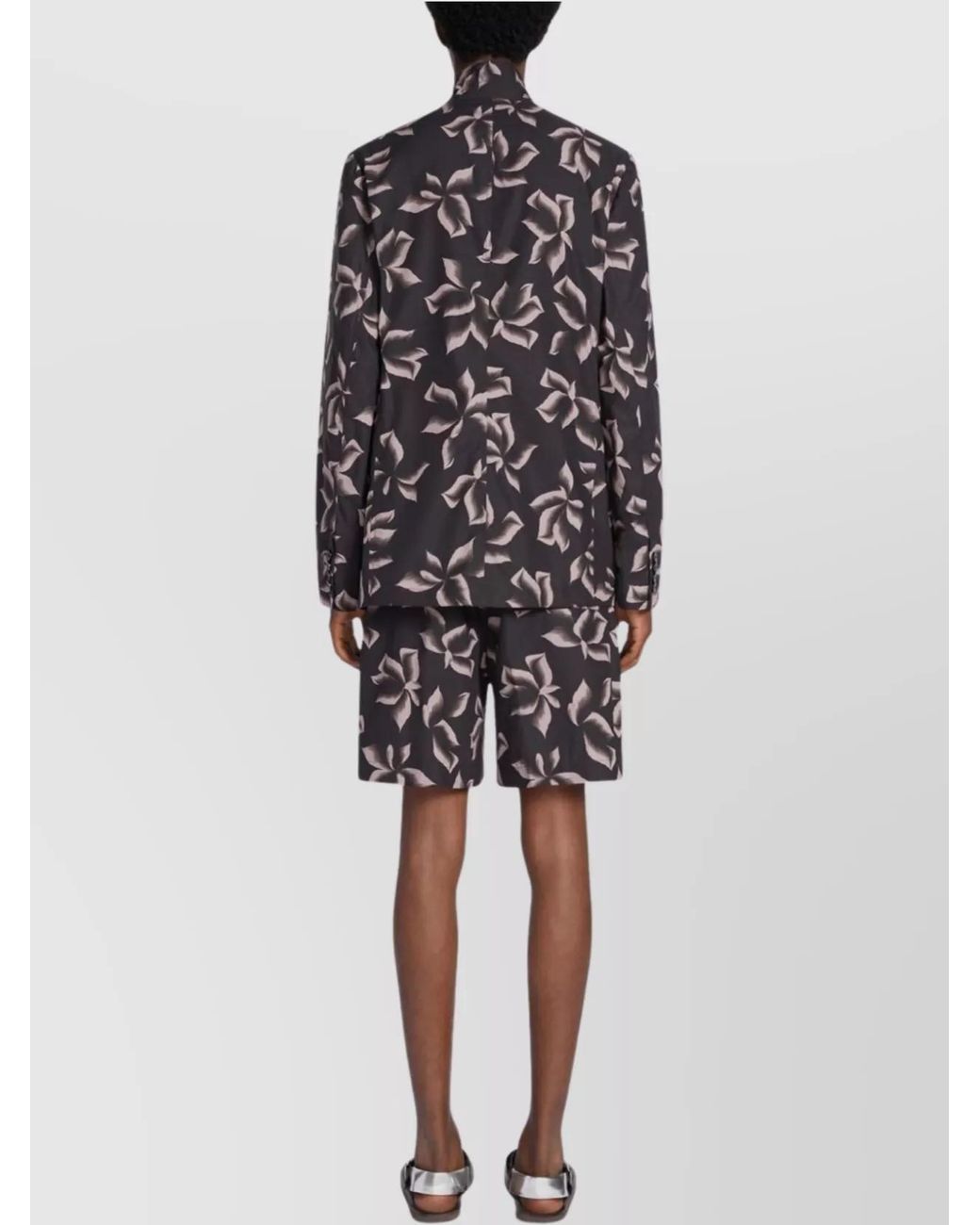 Dries Van Noten Gray Cotton Blazer for men
