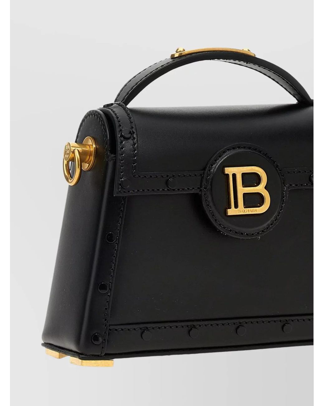 Balmain Black B-Buzz Small Leather Crossbody Bag