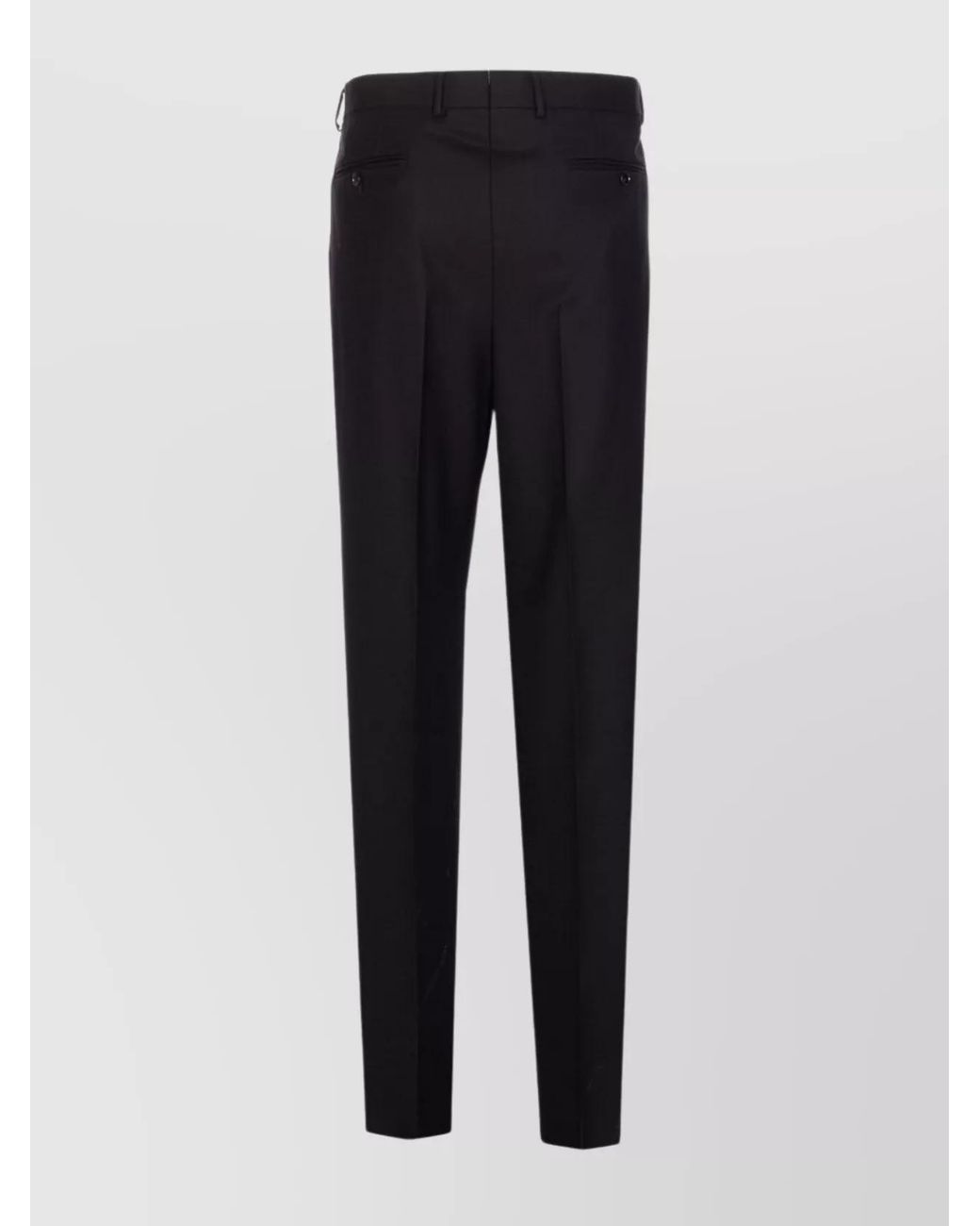 Tom Ford Blue Wool High-Rise Wide-Leg Pleated Tailored Trousers for men