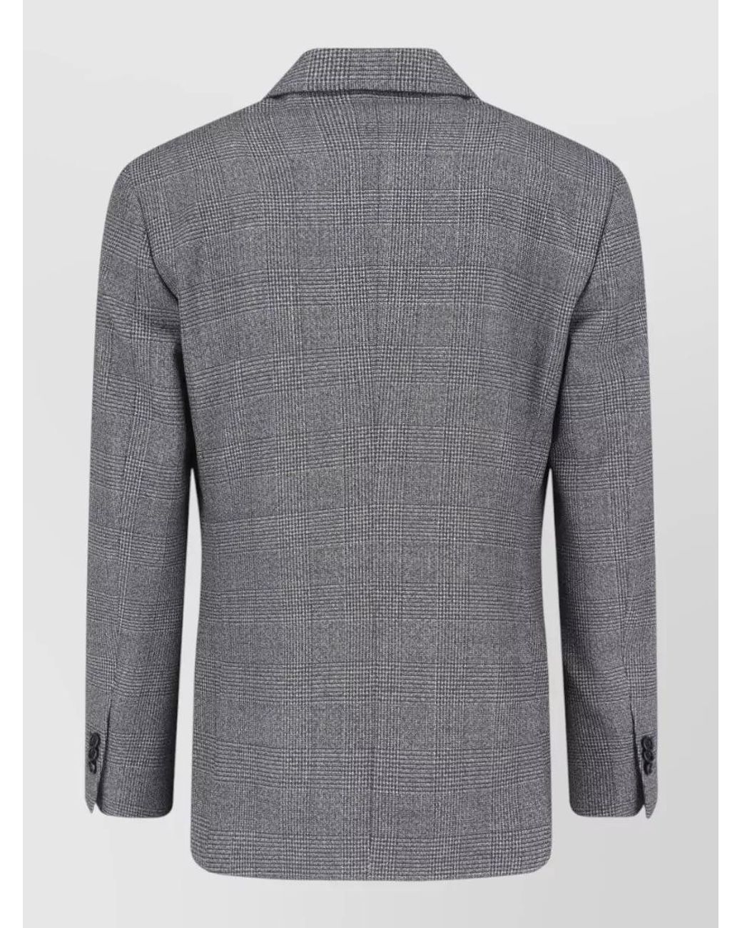 Lardini Gray Merino Wool Double-Breasted Blazer for men
