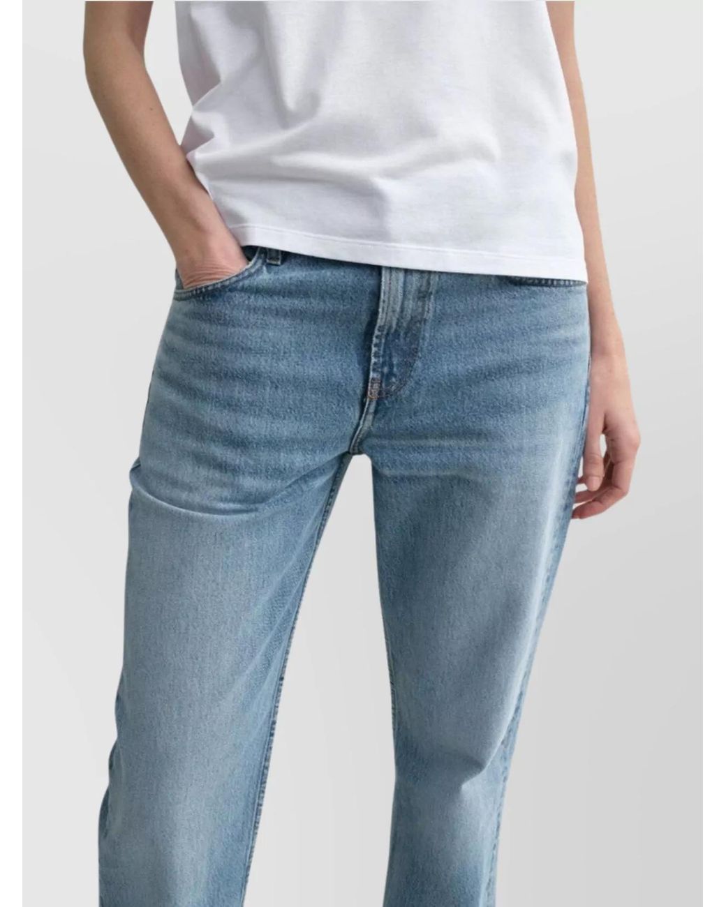 Totême  Blue Denim Straight-Leg Jeans