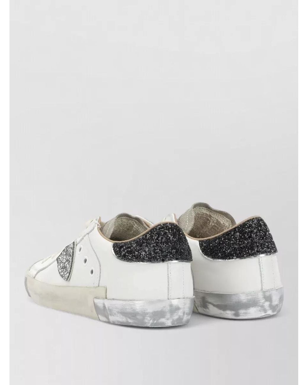 Philippe Model White Leather Low-Top Sneakers