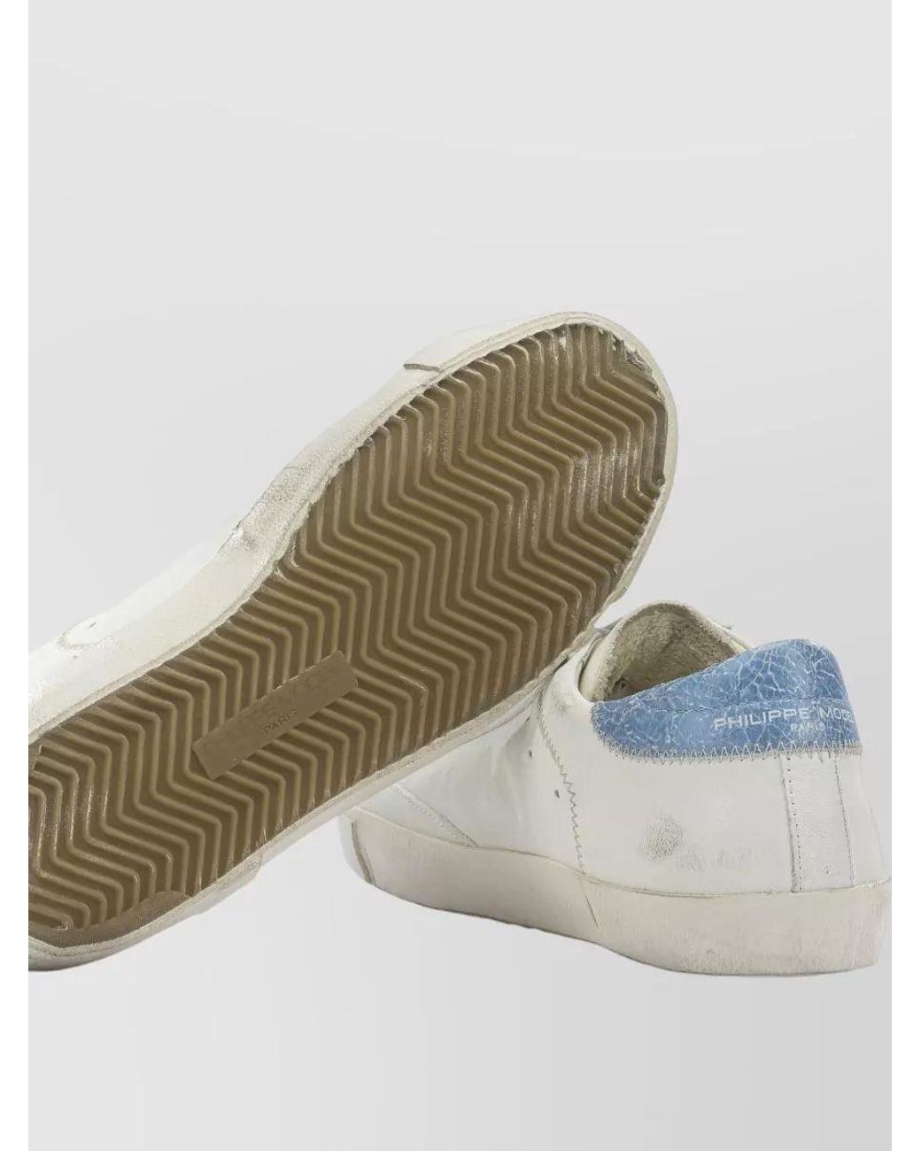 Philippe Model White Leather Low-Top Sneakers for men