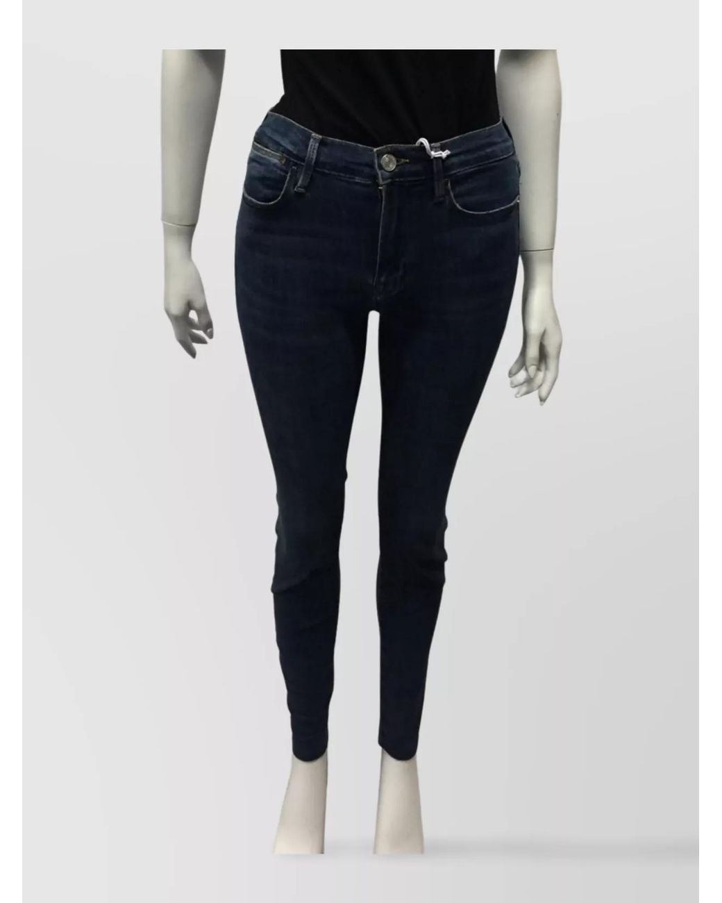 FRAME Blue Raw Edge Skinny Jeans