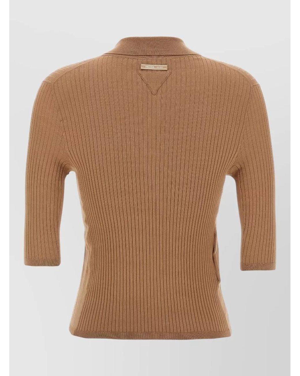 Prada Brown Short-Sleeve Polo Shirt