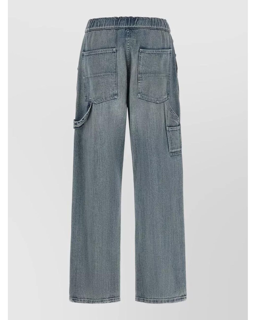 MM6 by Maison Margiela Blue Denim Wide-Leg Carpenter Jeans