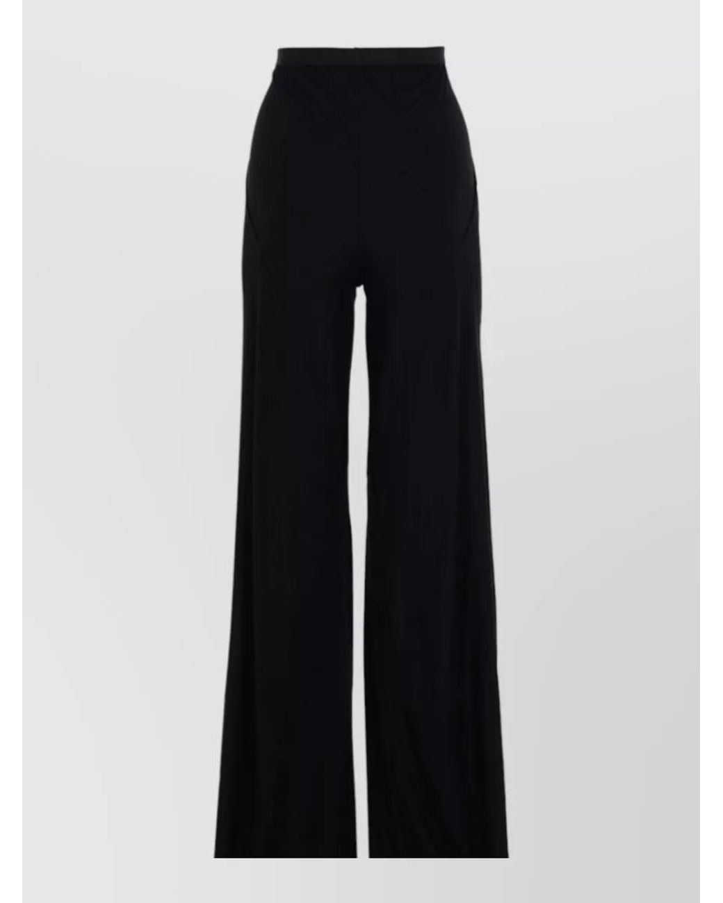 Rick Owens Black Wide-Leg Trousers