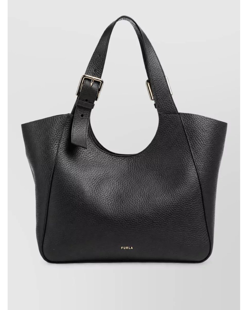 Furla Black Medium Leather Shoulder Bag
