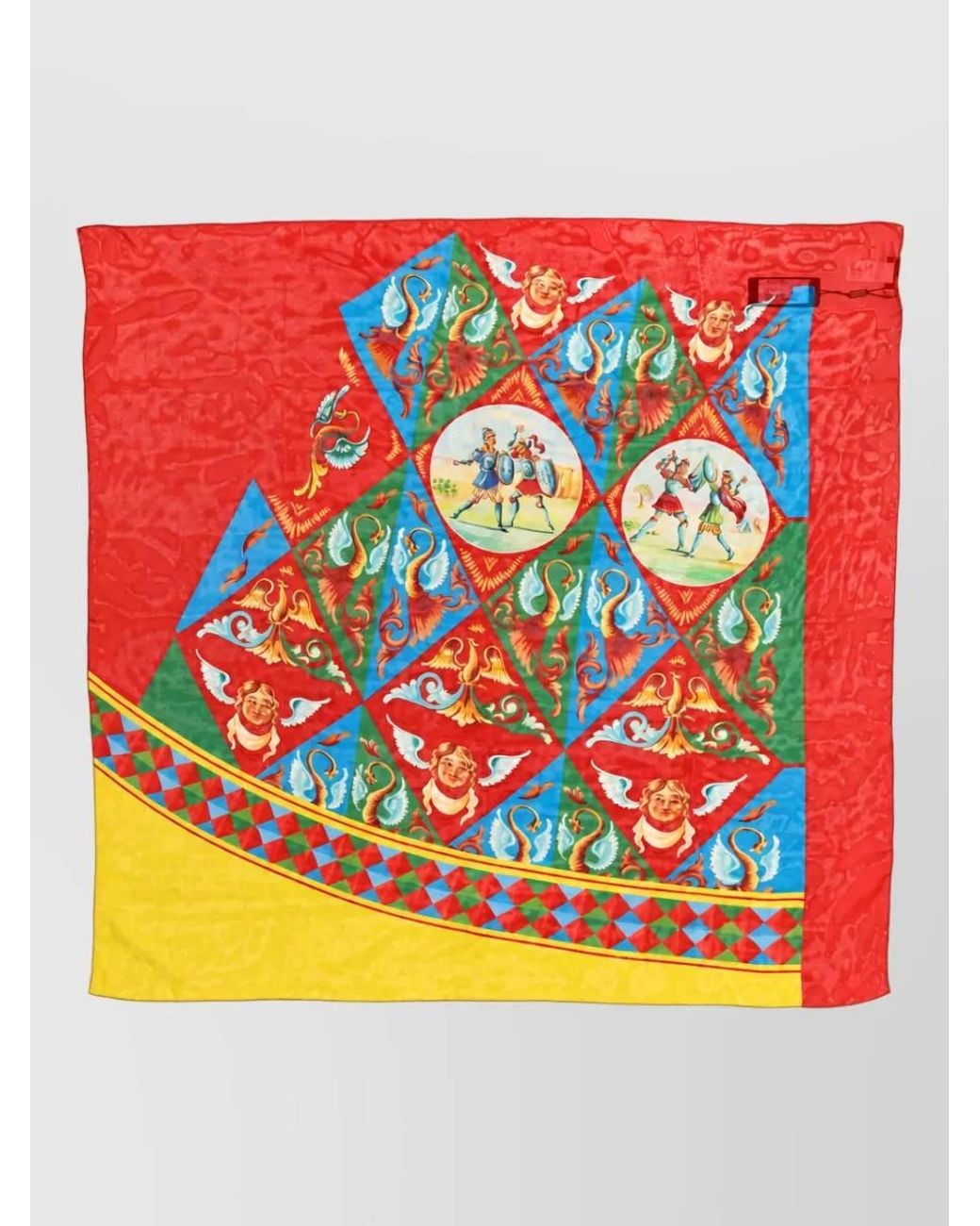 Dolce & Gabbana Pink Silk Printed Square Scarf