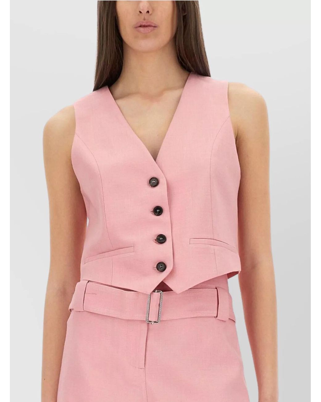 MSGM Pink Cropped Vest