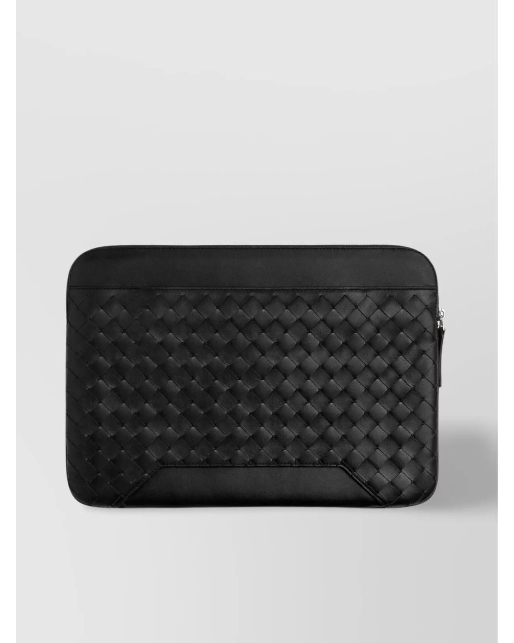 Bottega Veneta Black Leather Intrecciato Document Case for men