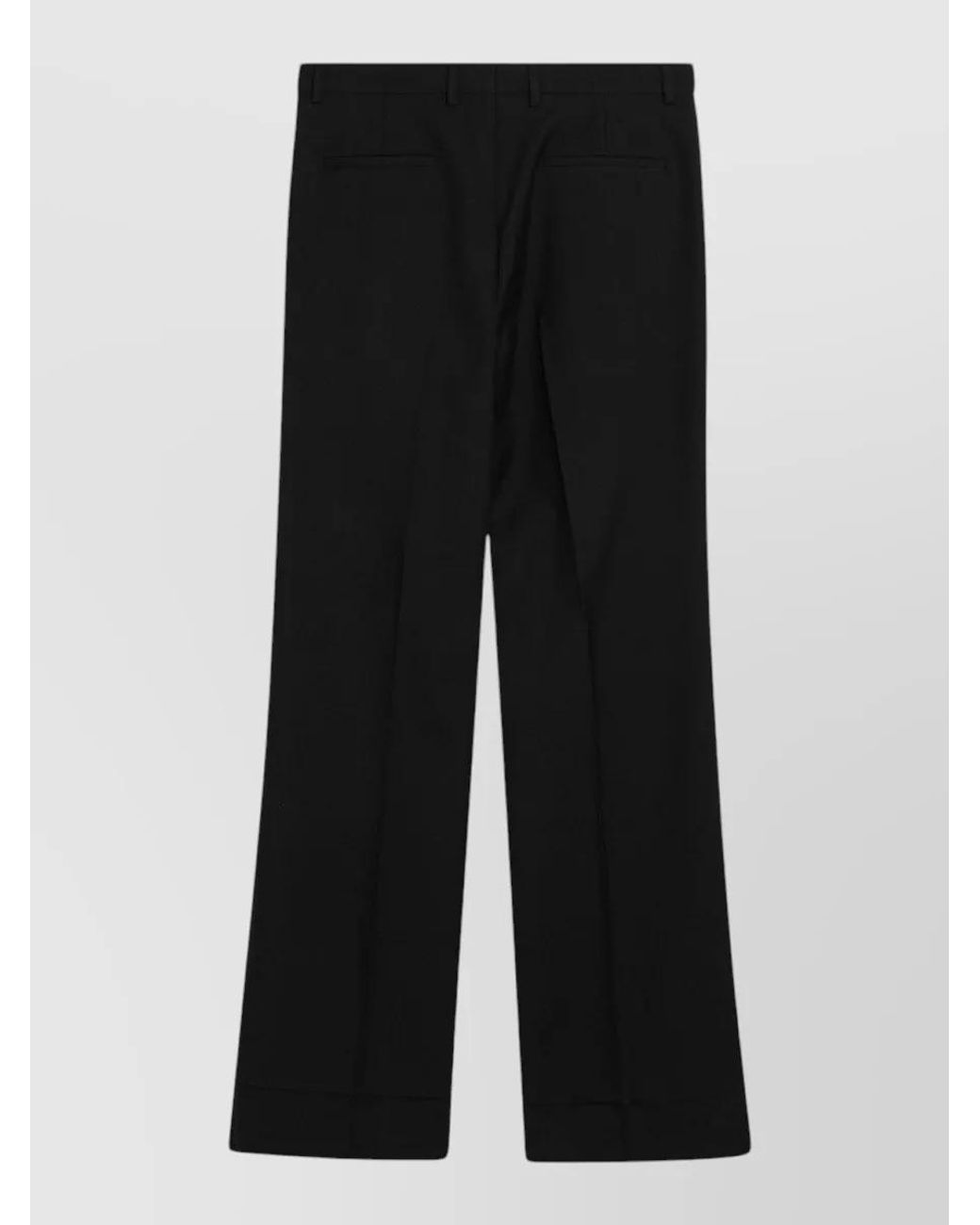 Valentino Black Wool Blend Tailored Trousers for men