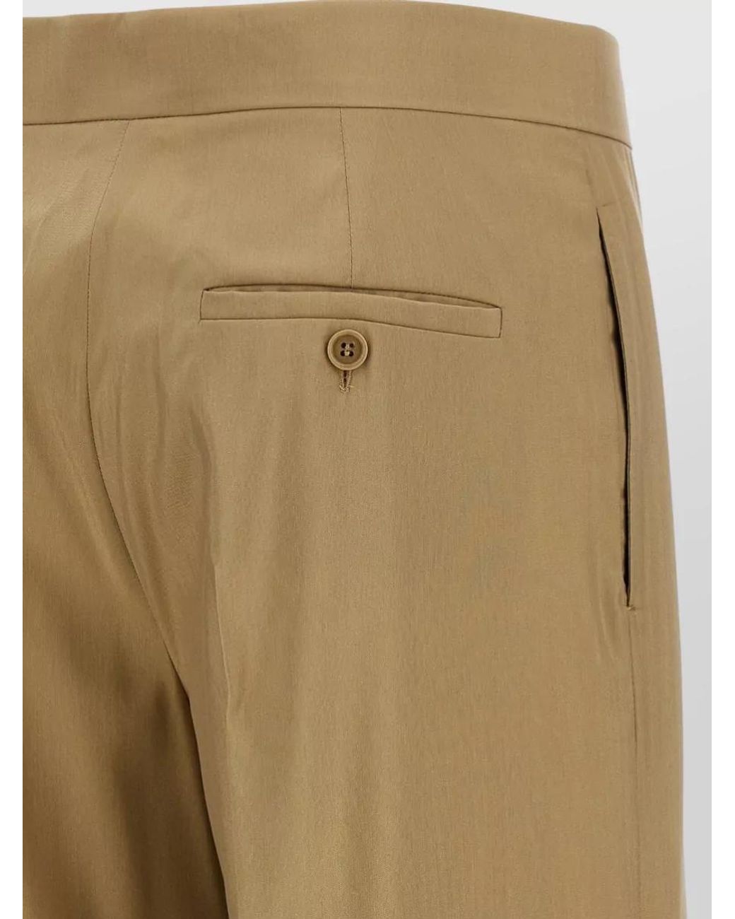 Max Mara Natural Wool Silk High-Rise Wide-Leg Trousers