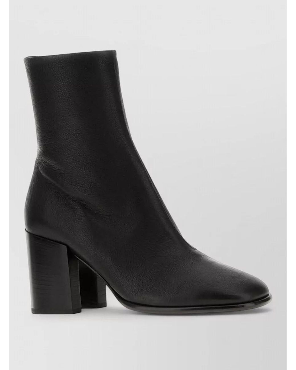 Dries Van Noten Black Leather Ankle Boots
