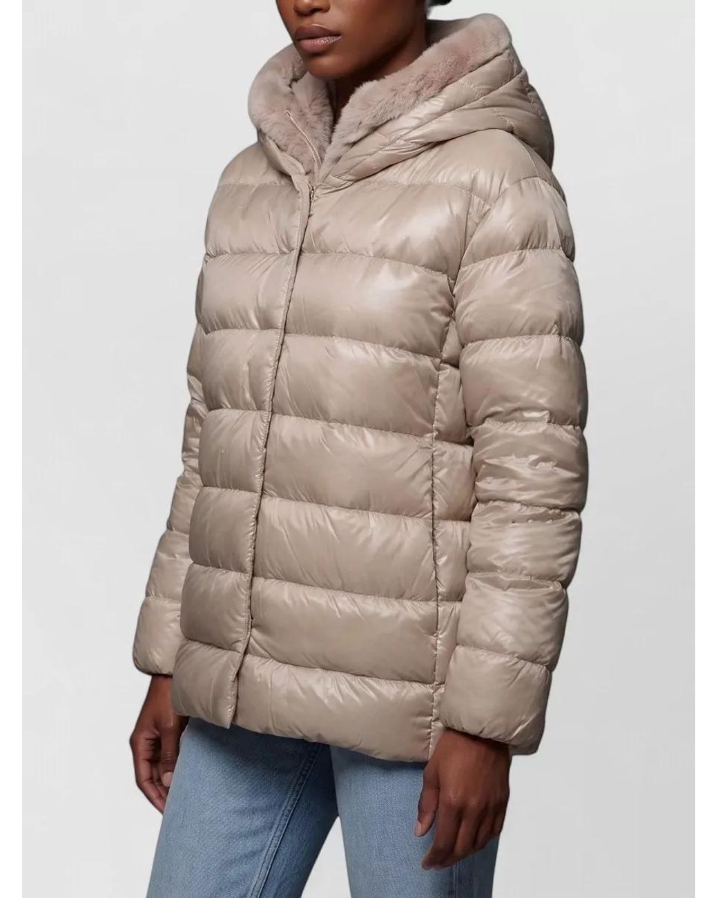 Herno Brown Down Quilted Parka Coat