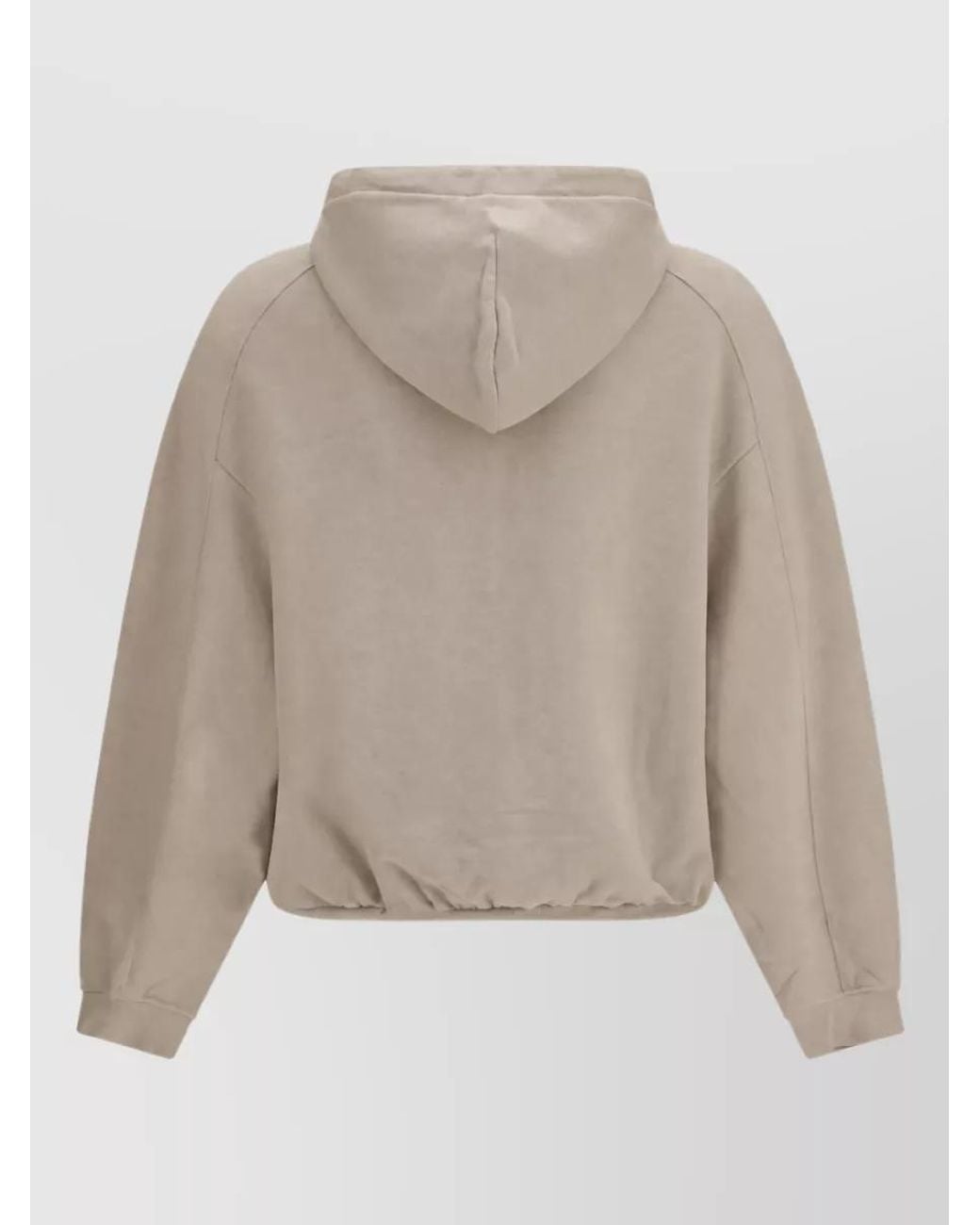 Jacquemus Natural Cotton Oversized Zip Hoodie