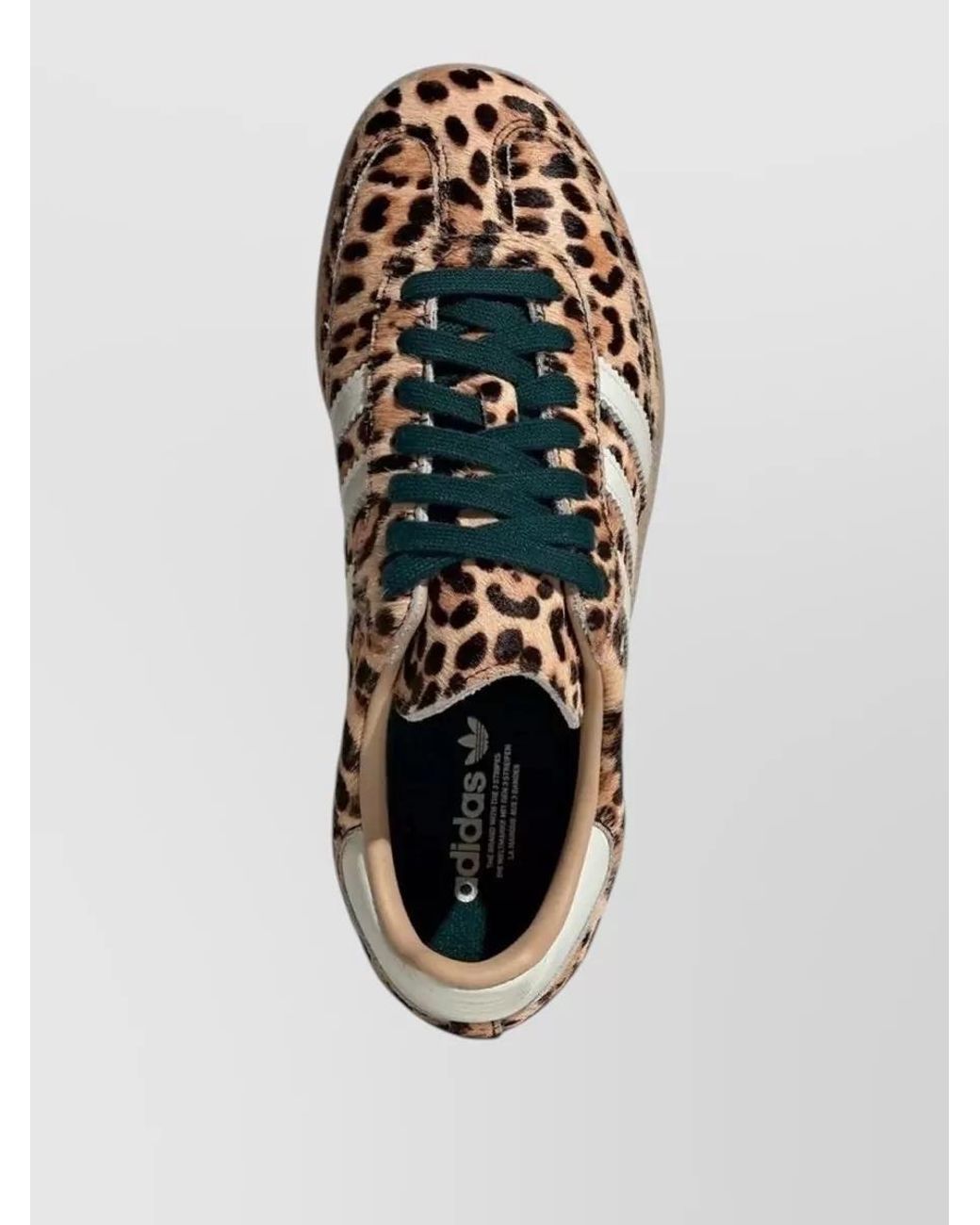 Adidas Metallic Leopard-Print Leather Low-Top Sneakers