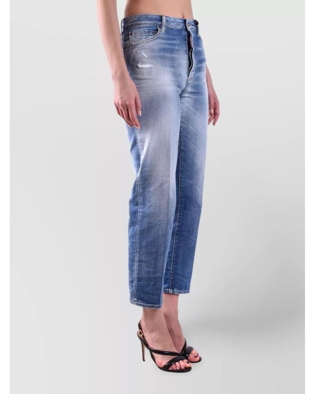 DSquared² Blue Denim Cropped Jeans