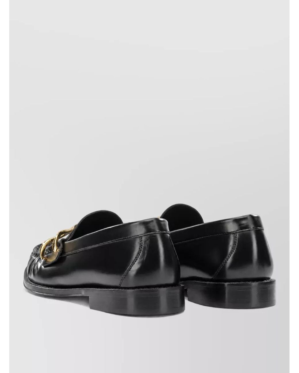 McQueen Black Leather Loafers for men