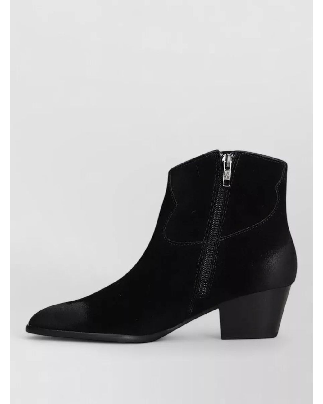 Ash Black Suede Leather Ankle Boots
