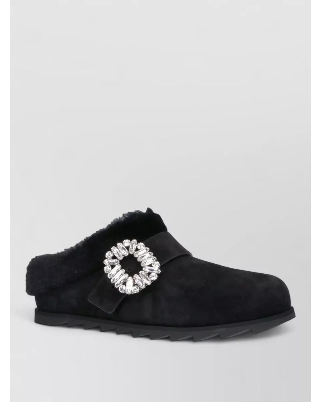 Roger Vivier Black Leather Mules