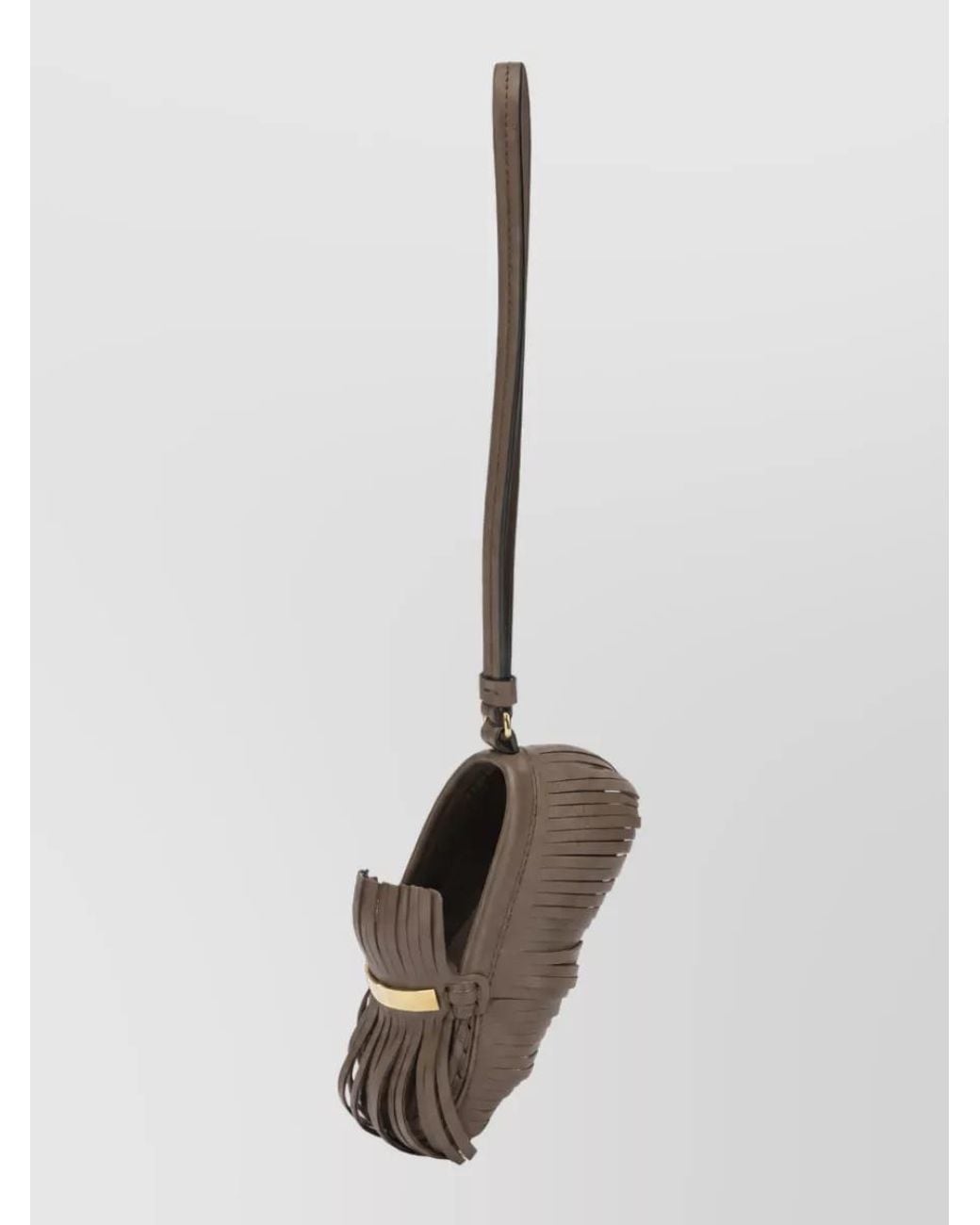Tod's White Leather Keyring