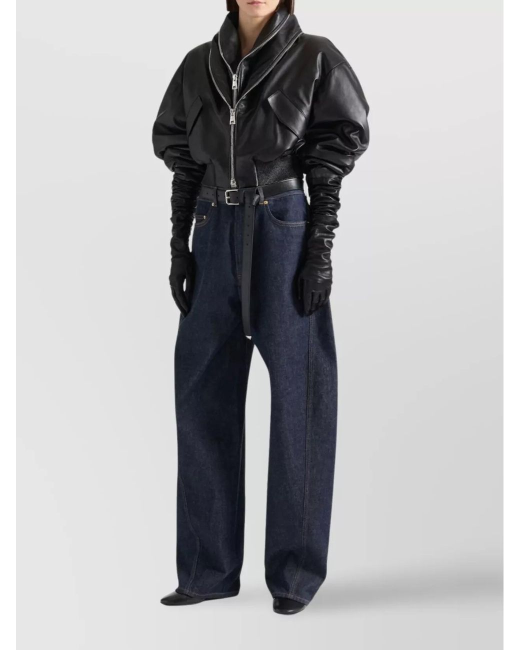 Givenchy Blue Denim Twisted Balloon-Leg Jeans